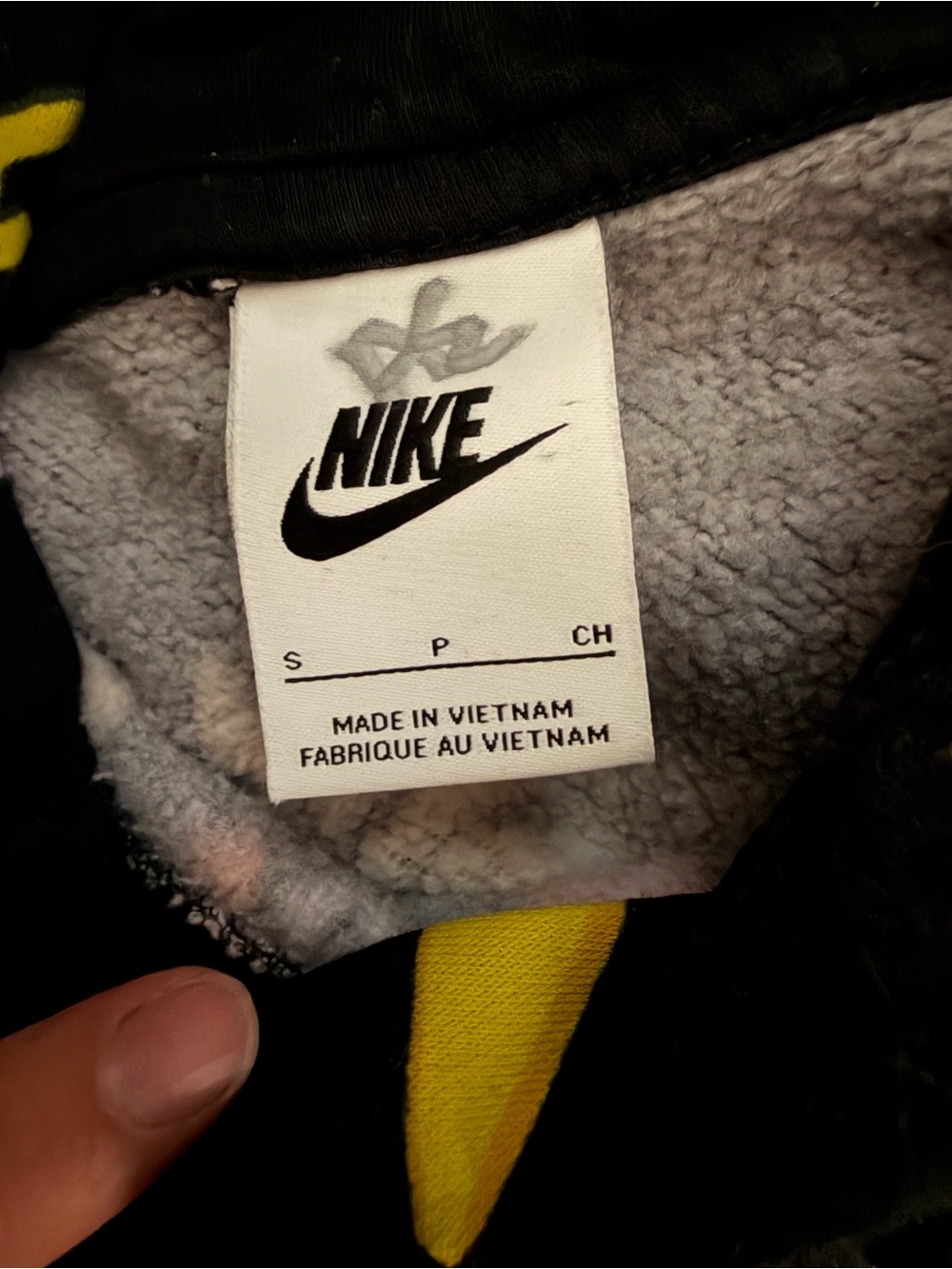 Nike Black Hoodie & Joggers Set with Yellow and Pink Floral Space Print - Picture 5 of 5